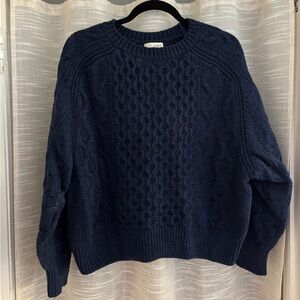 Universal Thread Dark Blue Cable Knit Sweater